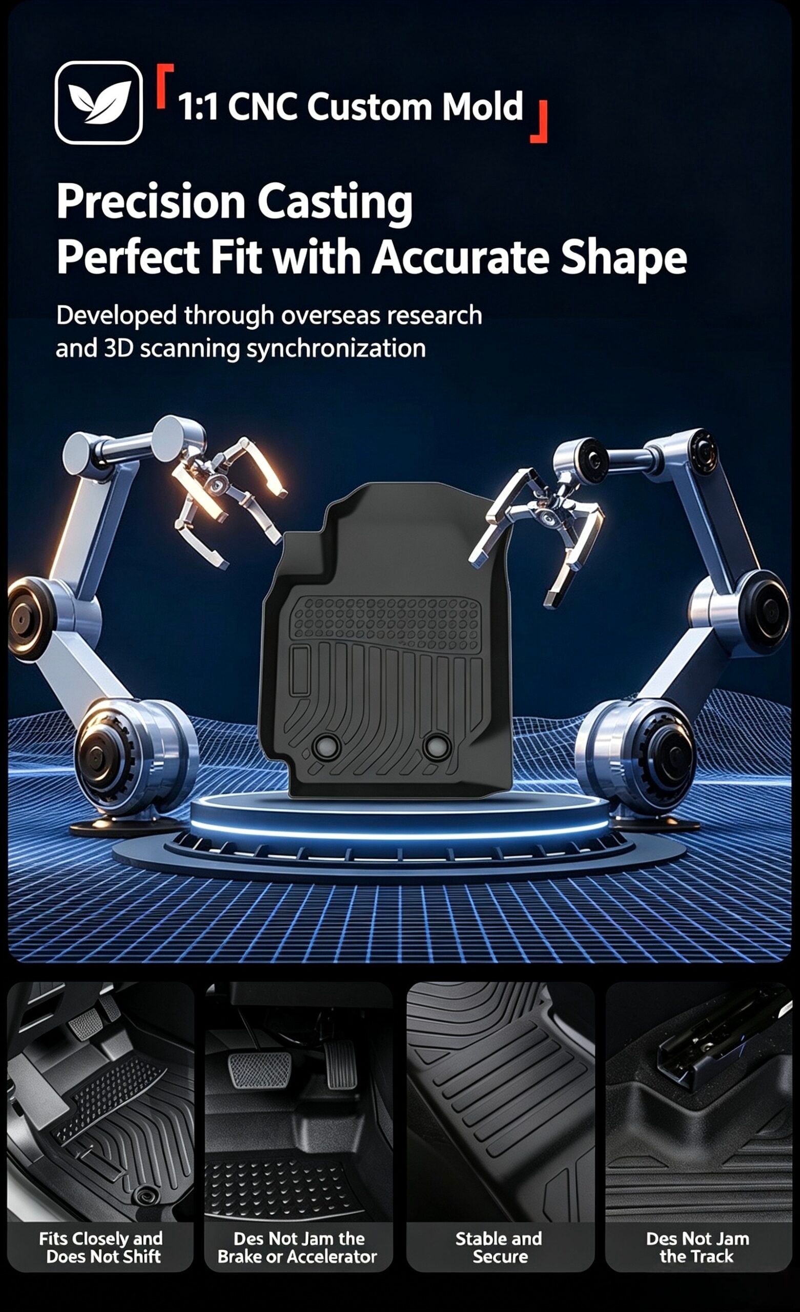 Premium Custom-Fit TPE Car Floor Mats – Odorless All-Weather Waterproof Heavy-Duty Auto Floor Liners for Over 2,000 Vehicle Models - Image 16