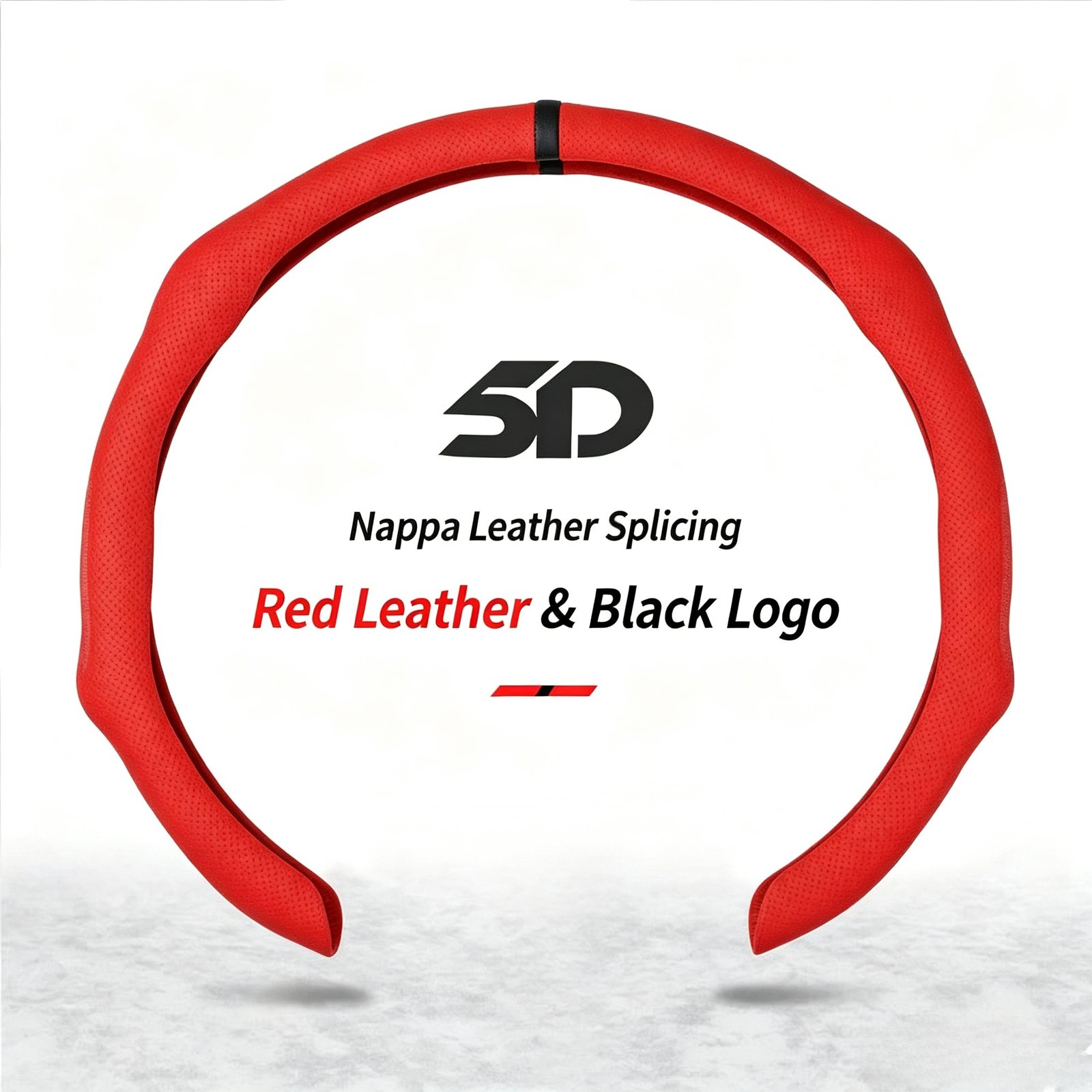Premium 5D Nappa Leather Steering Wheel Cover – Ultra-Thin Perforated Grip, Easy Clip-On Fit for 38cm Round and D-Shape Wheels - Image 14