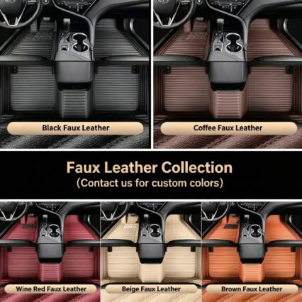 Premium Custom-Fit 360 Full-Wrap Car Floor Mats – Luxury Double-Layer All-Weather Waterproof Leather Liners with Starry Sky Carpet