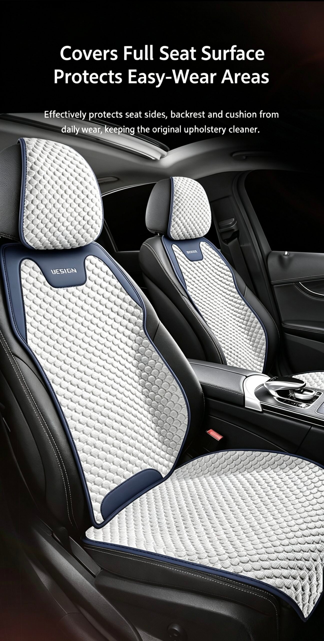 Ultra-Thin Breathable All-Season Car Seat Mat – Luxury Slim-Waist Cooling Saddle Cushion, Universal Non-Slip Comfort Seat Protector for Sedans, SUVs & Trucks - Image 23