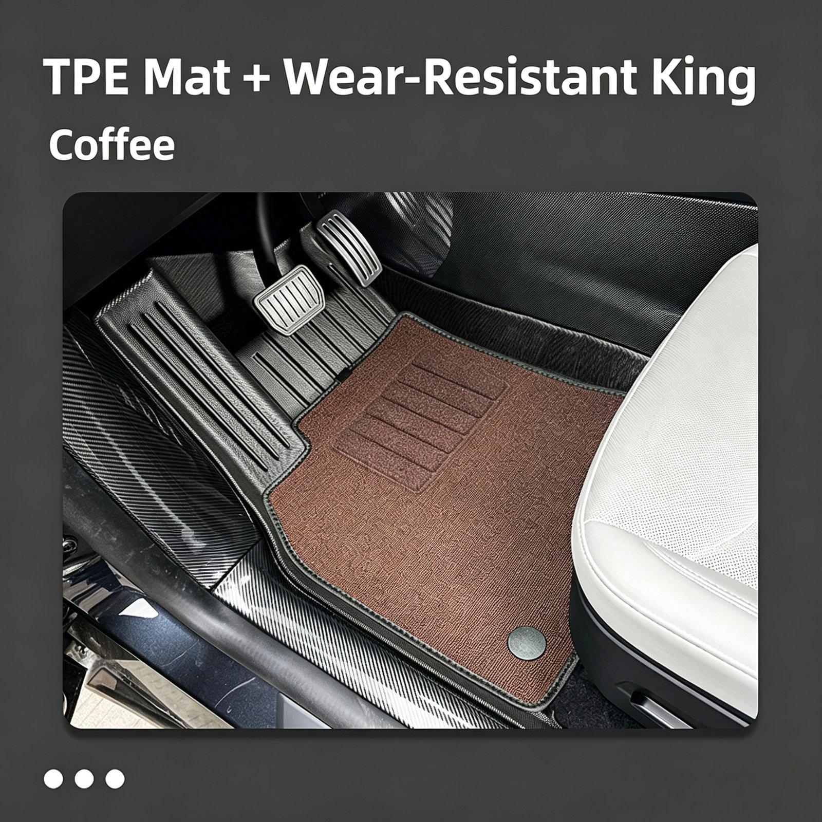 Premium Custom TPE Car Floor Mats – Luxury Carbon Fiber Texture All-Weather Vehicle Liners - Image 12