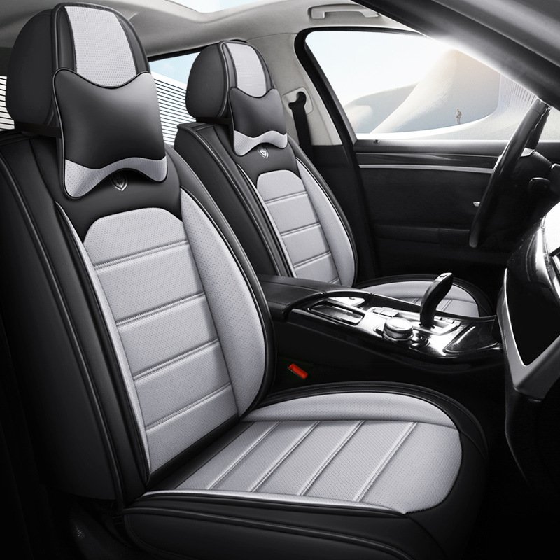 Premium Full-Surround Luxury Nappa-Style Car Seat Covers – Universal All-Season Vehicle Seat Protectors with Perforated Breathable Design - Image 10