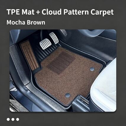 Premium Custom TPE Car Floor Mats – Luxury Carbon Fiber Texture All-Weather Vehicle Liners