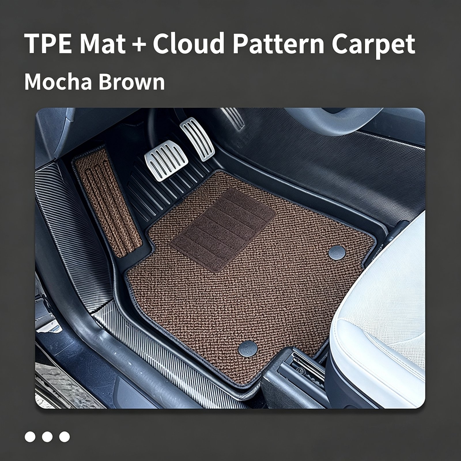 Premium Custom TPE Car Floor Mats – Luxury Carbon Fiber Texture All-Weather Vehicle Liners