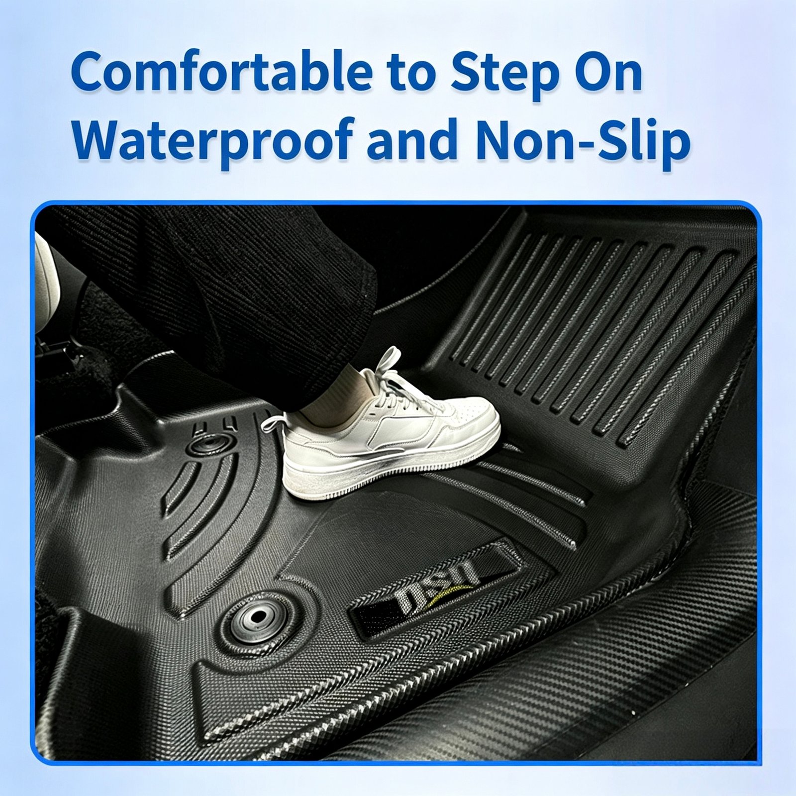 Premium Custom TPE Car Floor Mats – Luxury Carbon Fiber Texture All-Weather Vehicle Liners - Image 18
