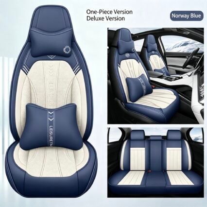 Premium Full-Surround Luxury PU Leather Car Seat Covers – Waterproof & Wear-Resistant Auto Interior Upgrade Kit (Standard & Luxury Versions)