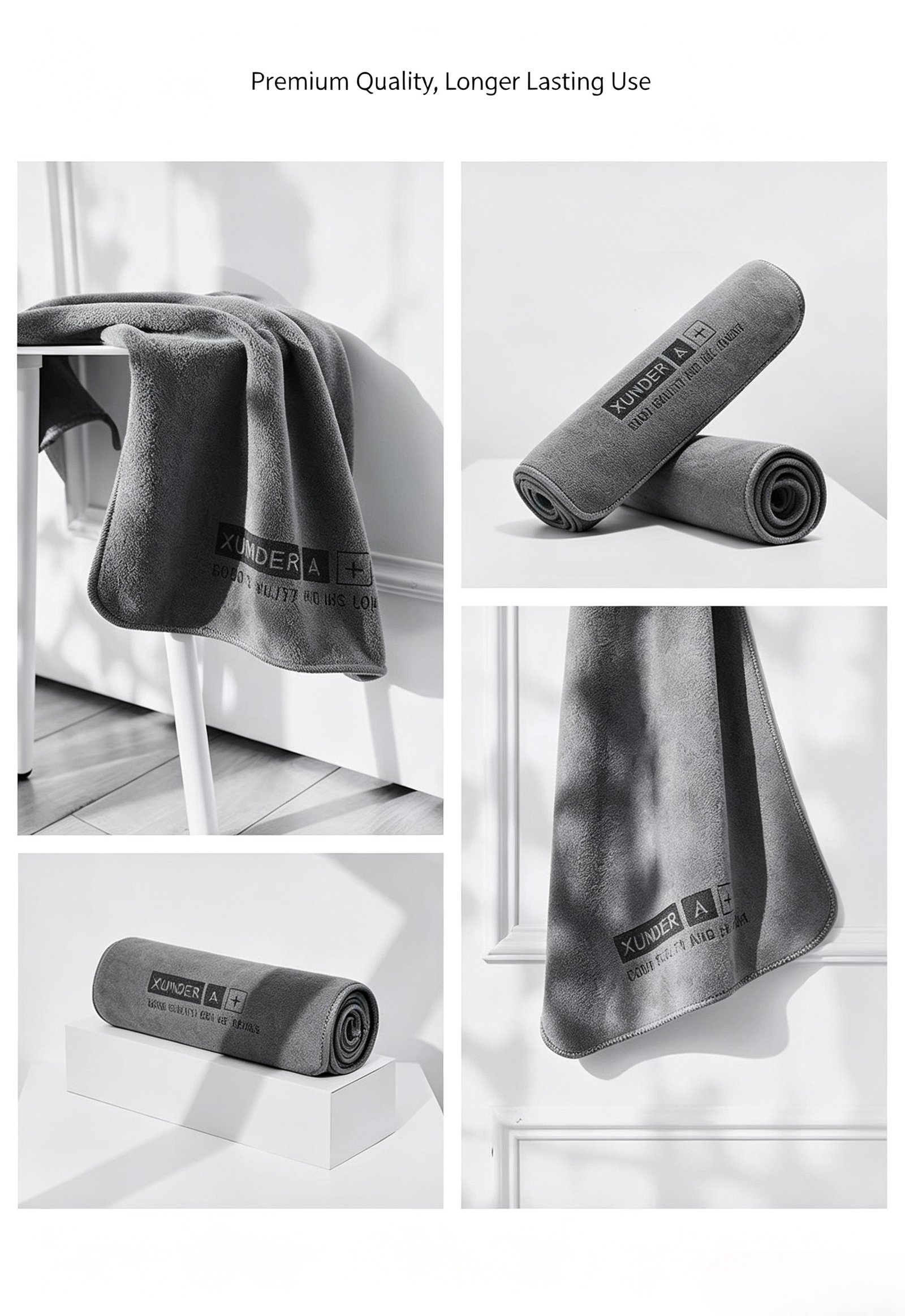 Premium Large Microfiber Car Drying Towel - Super Absorbent & Quick-Dry Cleaning Cloth. Scratch-Free Short Pile for Professional Detailing. - Image 5