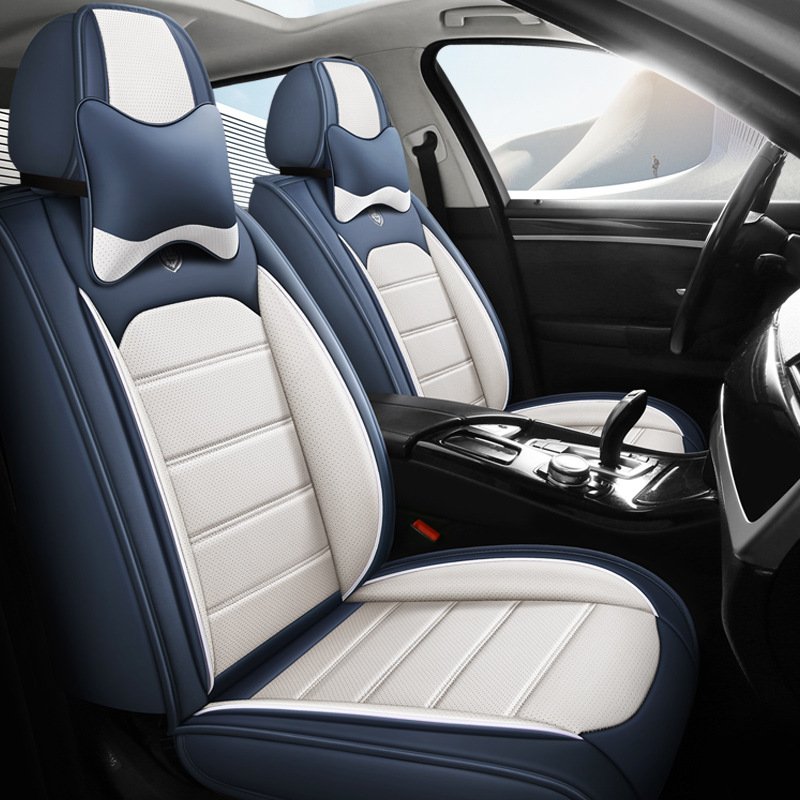 Premium Full-Surround Luxury Nappa-Style Car Seat Covers – Universal All-Season Vehicle Seat Protectors with Perforated Breathable Design - Image 4