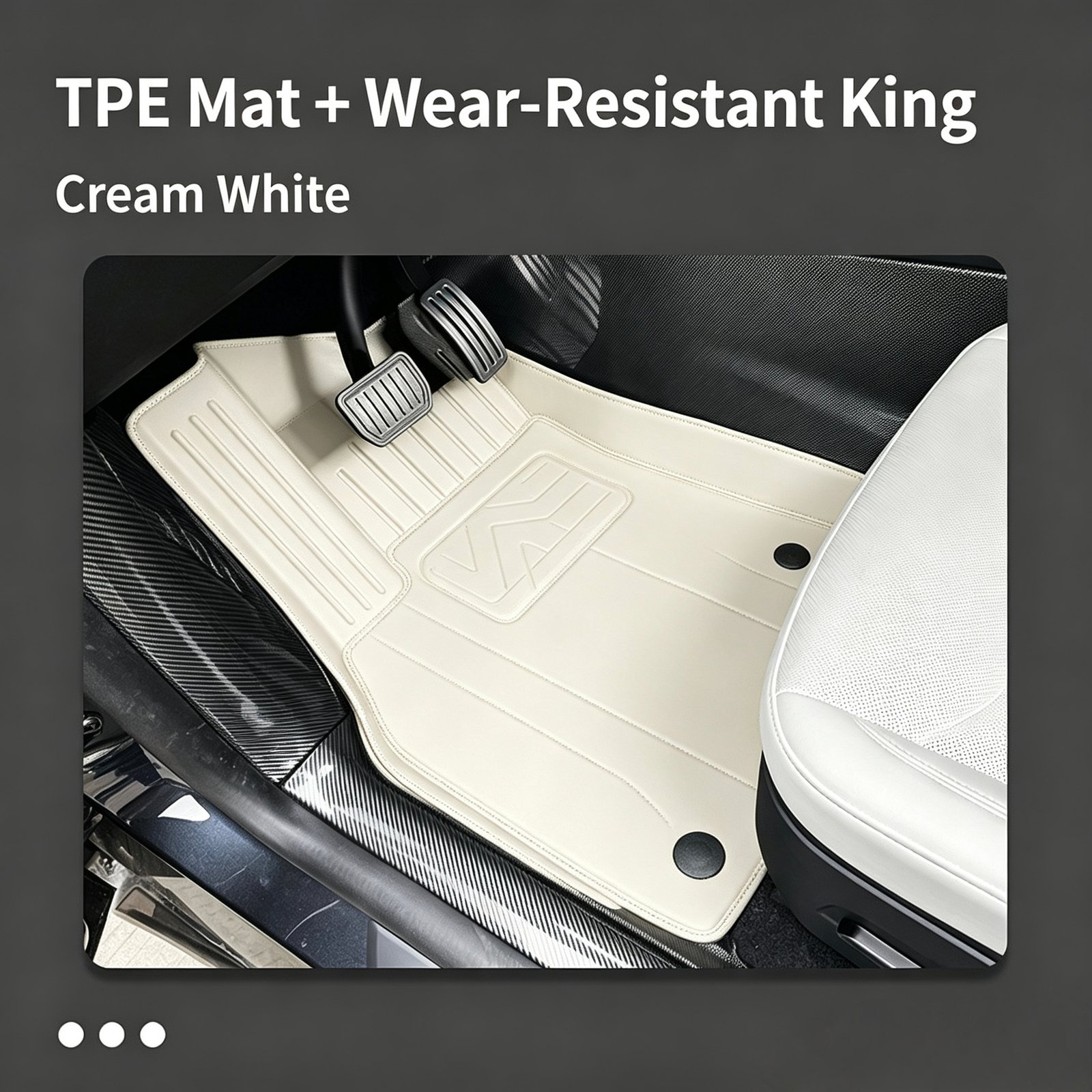 Premium Custom TPE Car Floor Mats – Luxury Carbon Fiber Texture All-Weather Vehicle Liners - Image 4