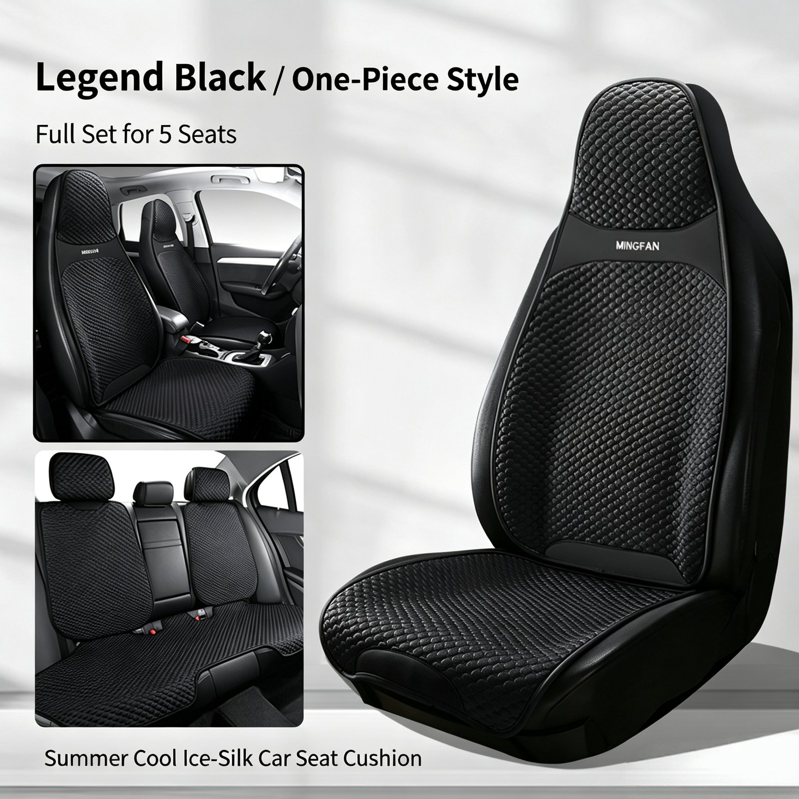Ultra-Thin Breathable All-Season Car Seat Mat – Luxury Slim-Waist Cooling Saddle Cushion, Universal Non-Slip Comfort Seat Protector for Sedans, SUVs & Trucks - Image 3