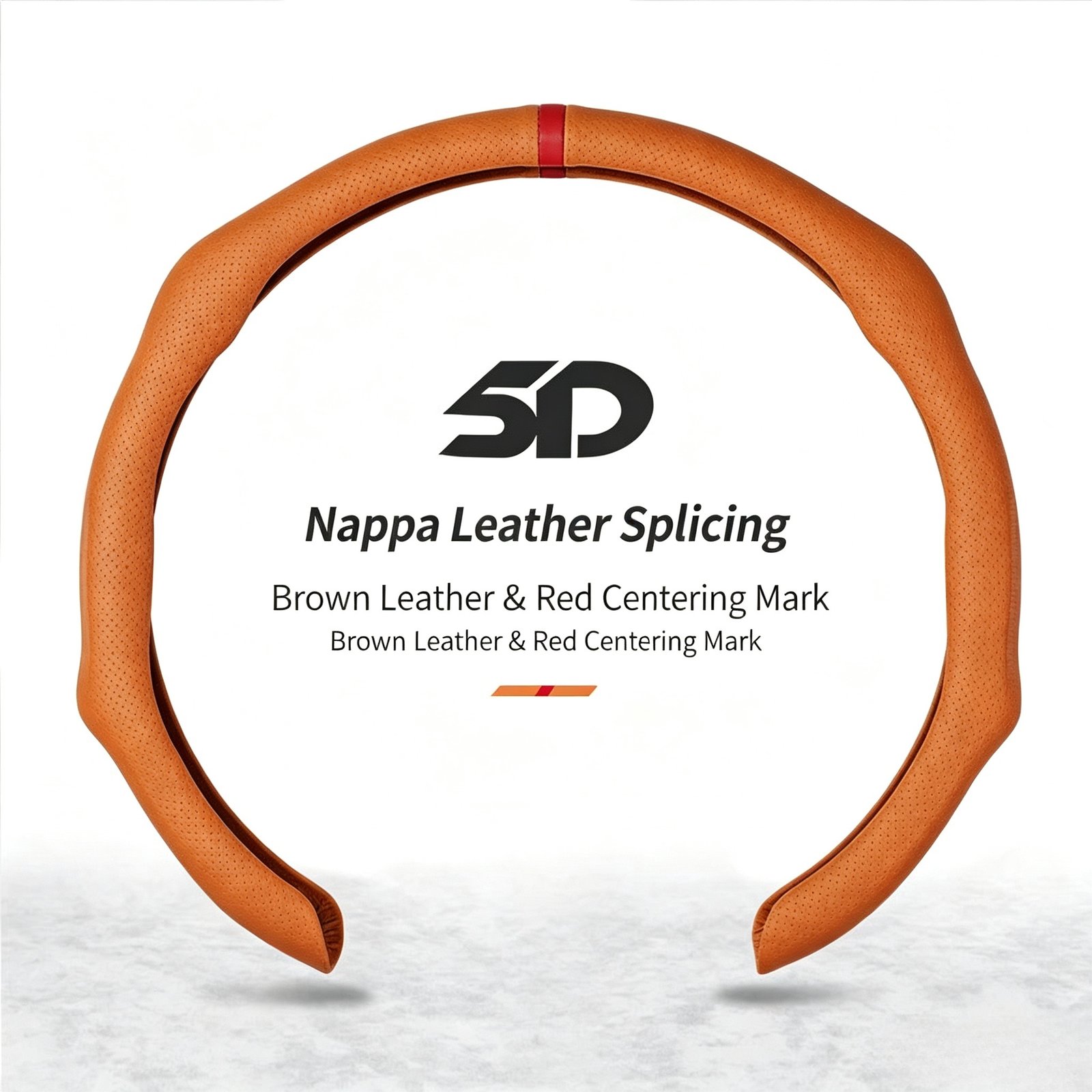 Premium 5D Nappa Leather Steering Wheel Cover – Ultra-Thin Perforated Grip, Easy Clip-On Fit for 38cm Round and D-Shape Wheels - Image 13