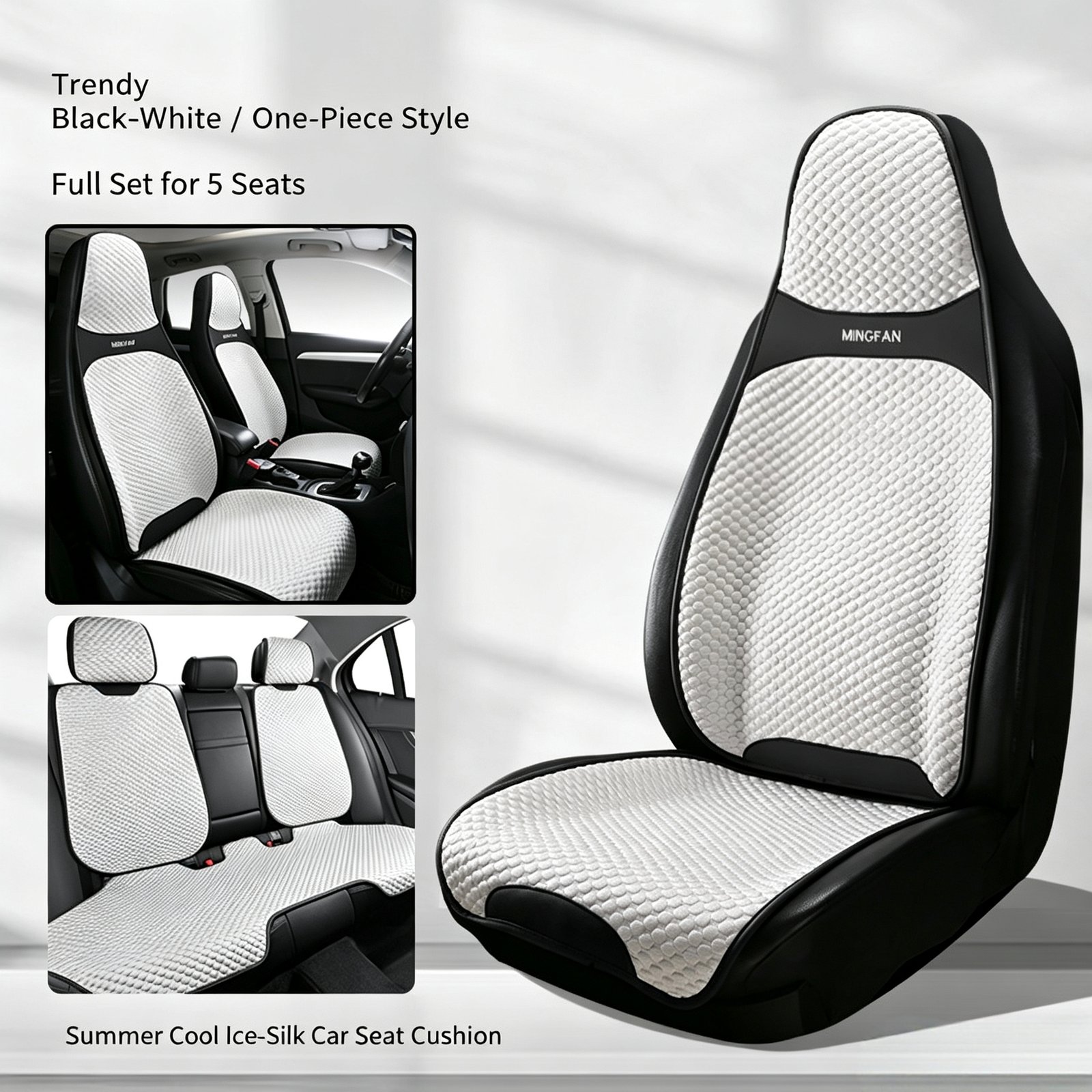 Ultra-Thin Breathable All-Season Car Seat Mat – Luxury Slim-Waist Cooling Saddle Cushion, Universal Non-Slip Comfort Seat Protector for Sedans, SUVs & Trucks - Image 2