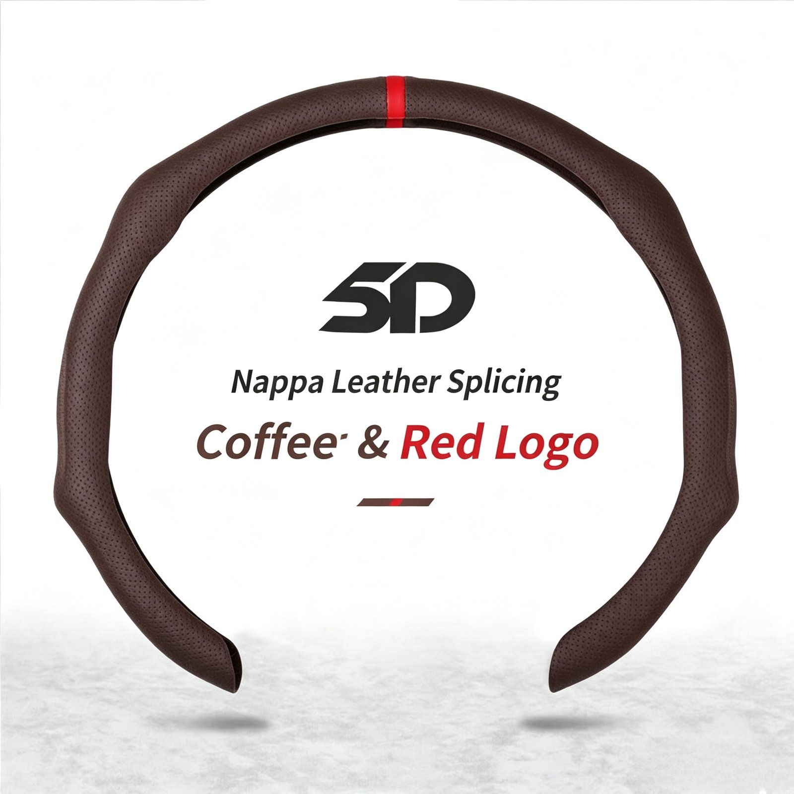 Premium 5D Nappa Leather Steering Wheel Cover – Ultra-Thin Perforated Grip, Easy Clip-On Fit for 38cm Round and D-Shape Wheels - Image 12