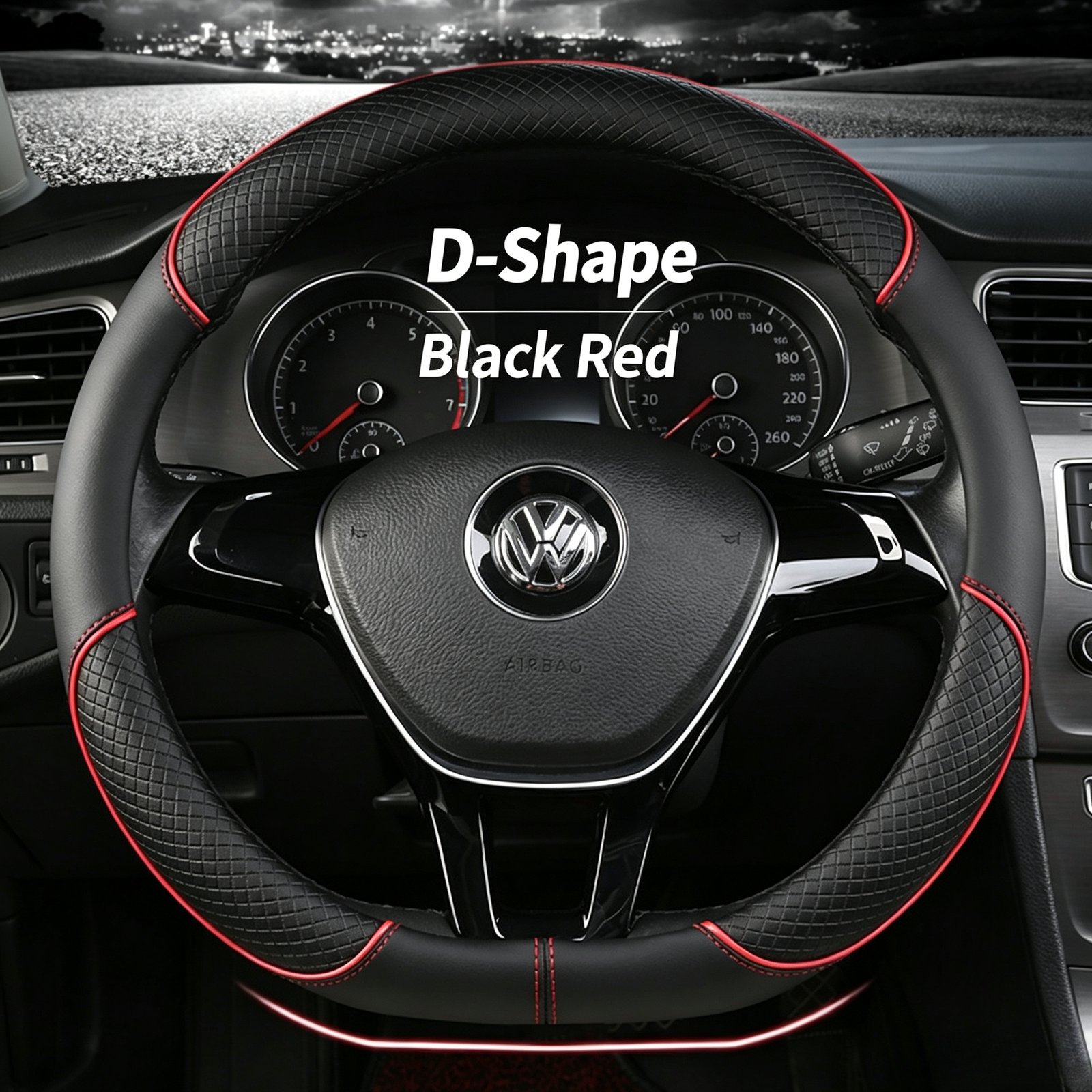 Premium Ultra-Thin Embossed Leather Steering Wheel Cover – Contrast Color Dual-Tone Design, Breathable & Non-Slip All-Season Grip for Round and D-Shape Wheels - Image 14