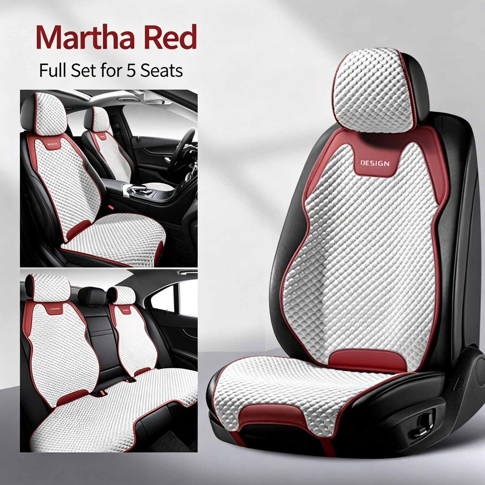 Ultra-Thin Breathable All-Season Car Seat Mat – Luxury Slim-Waist Cooling Saddle Cushion, Universal Non-Slip Comfort Seat Protector for Sedans, SUVs & Trucks