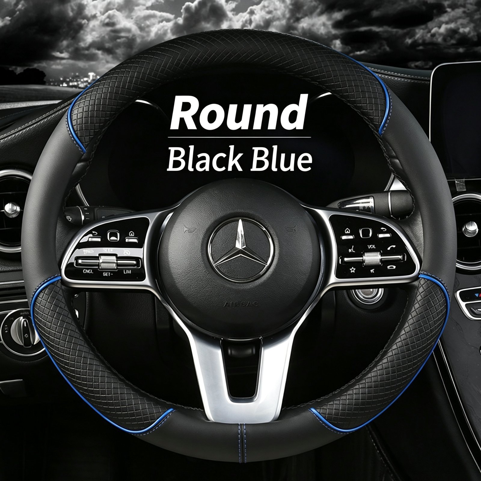 Premium Ultra-Thin Embossed Leather Steering Wheel Cover – Contrast Color Dual-Tone Design, Breathable & Non-Slip All-Season Grip for Round and D-Shape Wheels - Image 7