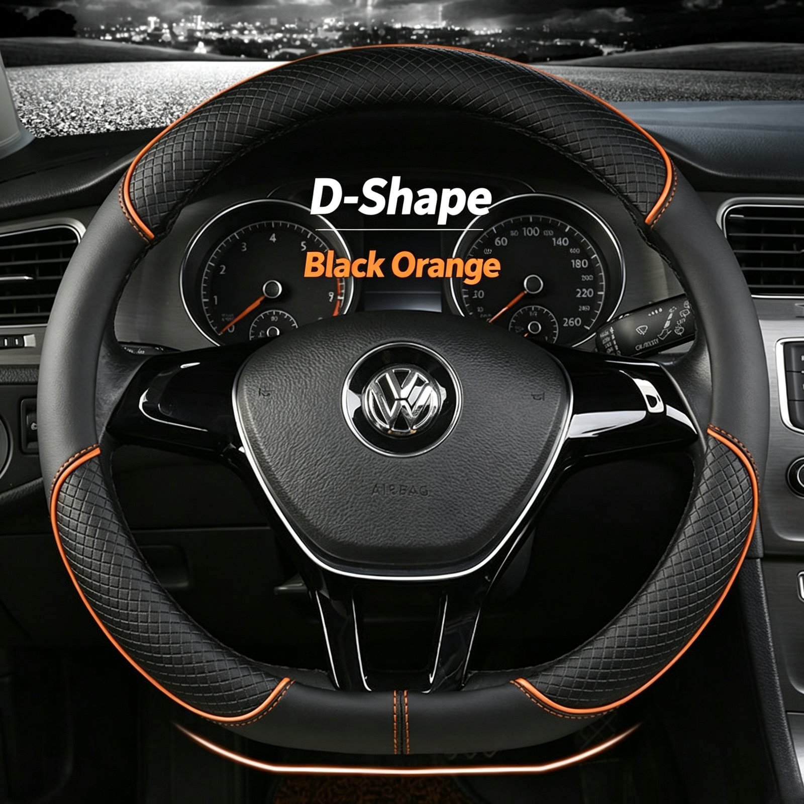 Premium Ultra-Thin Embossed Leather Steering Wheel Cover – Contrast Color Dual-Tone Design, Breathable & Non-Slip All-Season Grip for Round and D-Shape Wheels - Image 9
