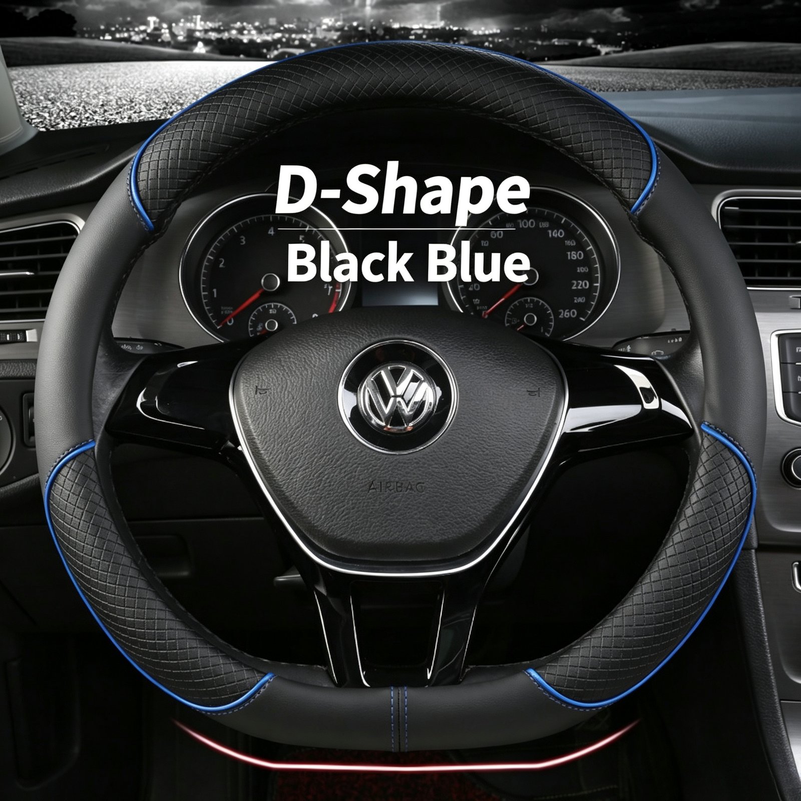 Premium Ultra-Thin Embossed Leather Steering Wheel Cover – Contrast Color Dual-Tone Design, Breathable & Non-Slip All-Season Grip for Round and D-Shape Wheels - Image 12