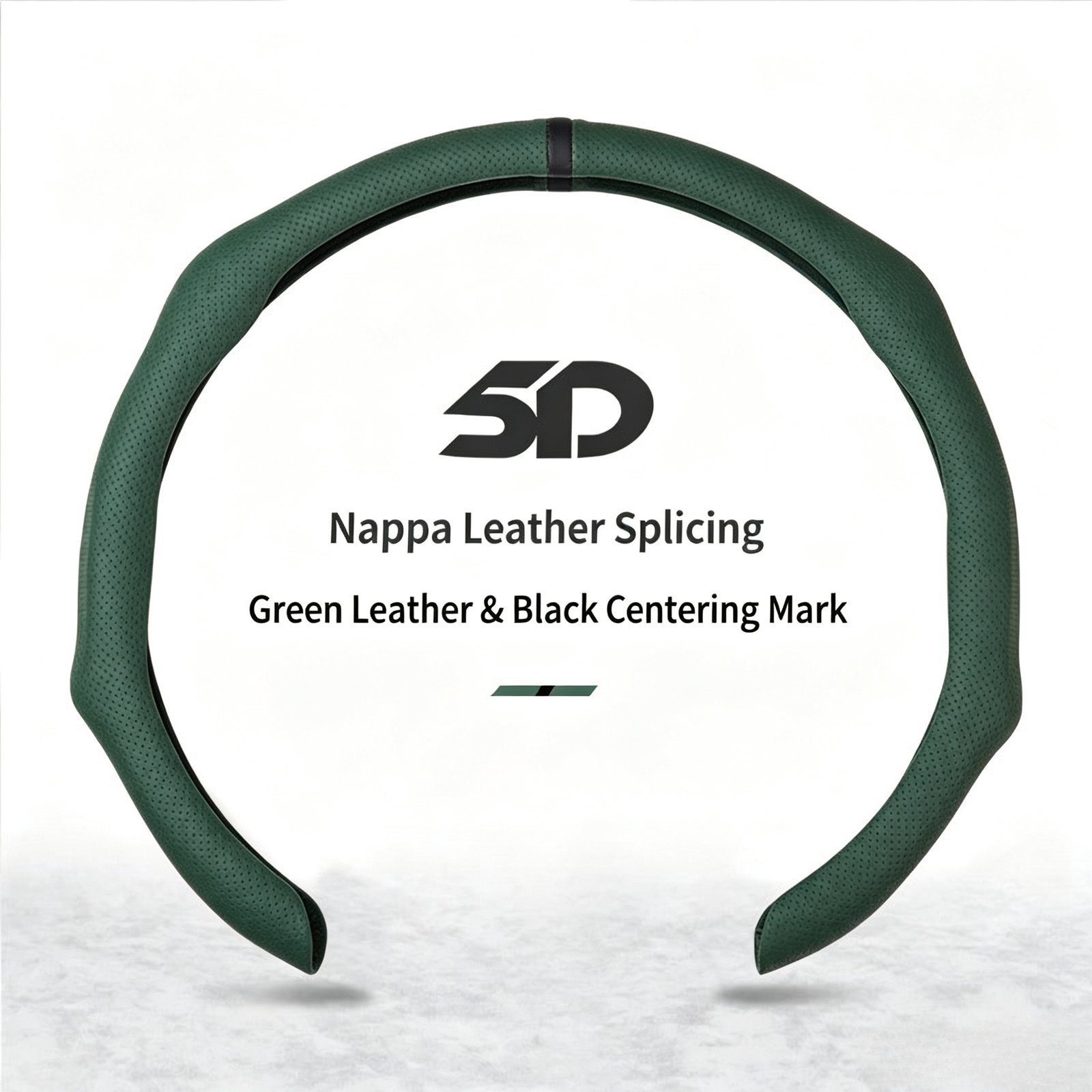 Premium 5D Nappa Leather Steering Wheel Cover – Ultra-Thin Perforated Grip, Easy Clip-On Fit for 38cm Round and D-Shape Wheels - Image 15