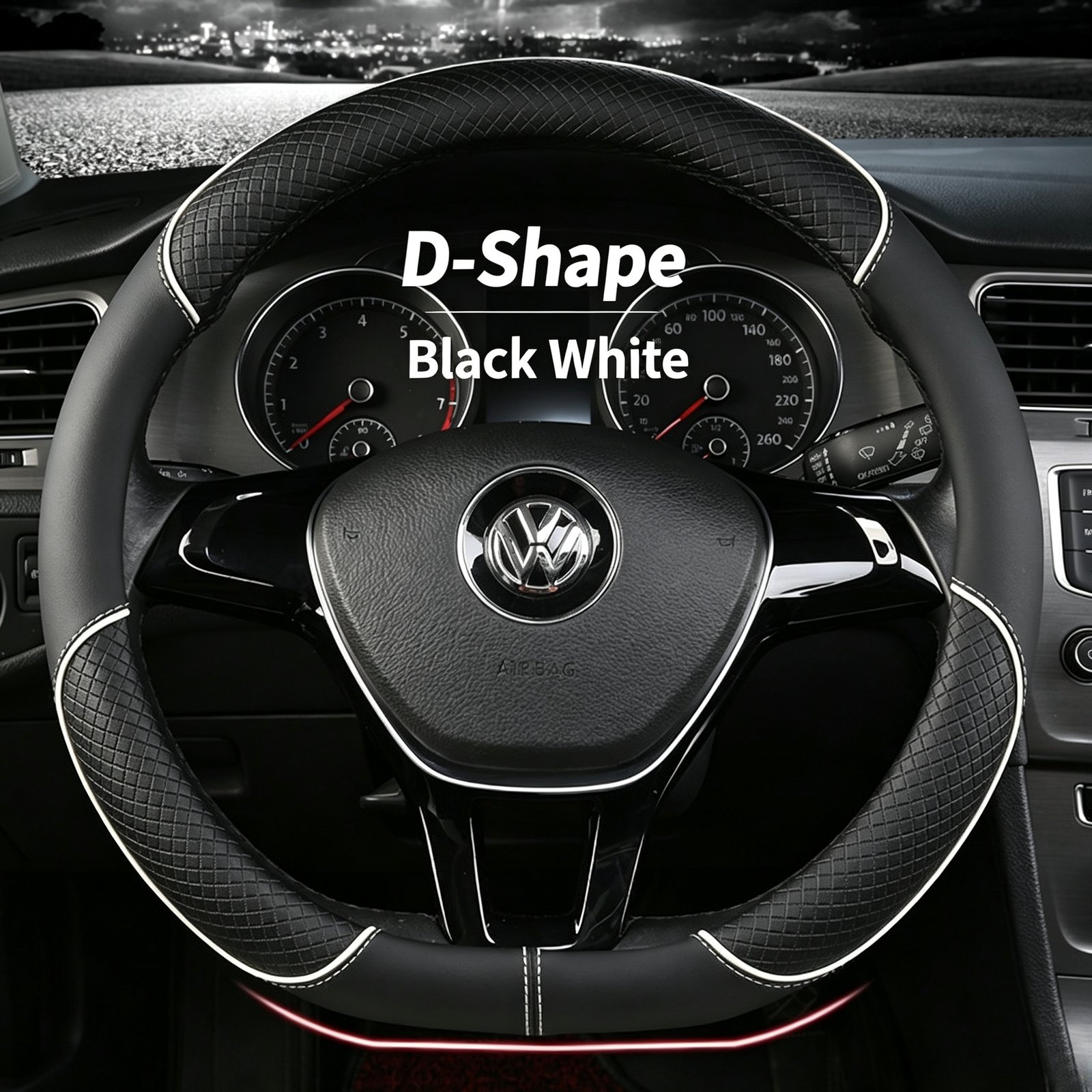 Premium Ultra-Thin Embossed Leather Steering Wheel Cover – Contrast Color Dual-Tone Design, Breathable & Non-Slip All-Season Grip for Round and D-Shape Wheels - Image 11