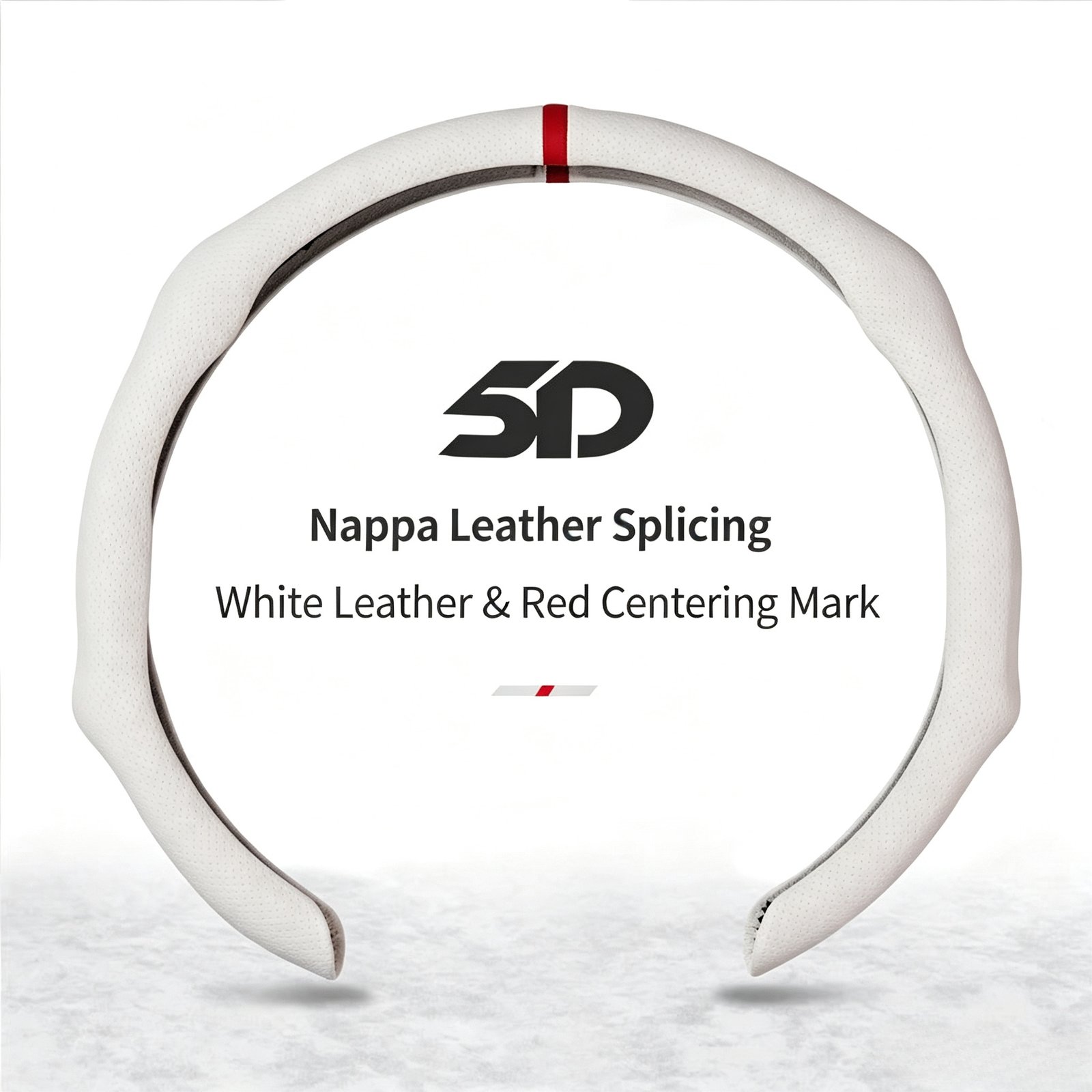 Premium 5D Nappa Leather Steering Wheel Cover – Ultra-Thin Perforated Grip, Easy Clip-On Fit for 38cm Round and D-Shape Wheels - Image 10