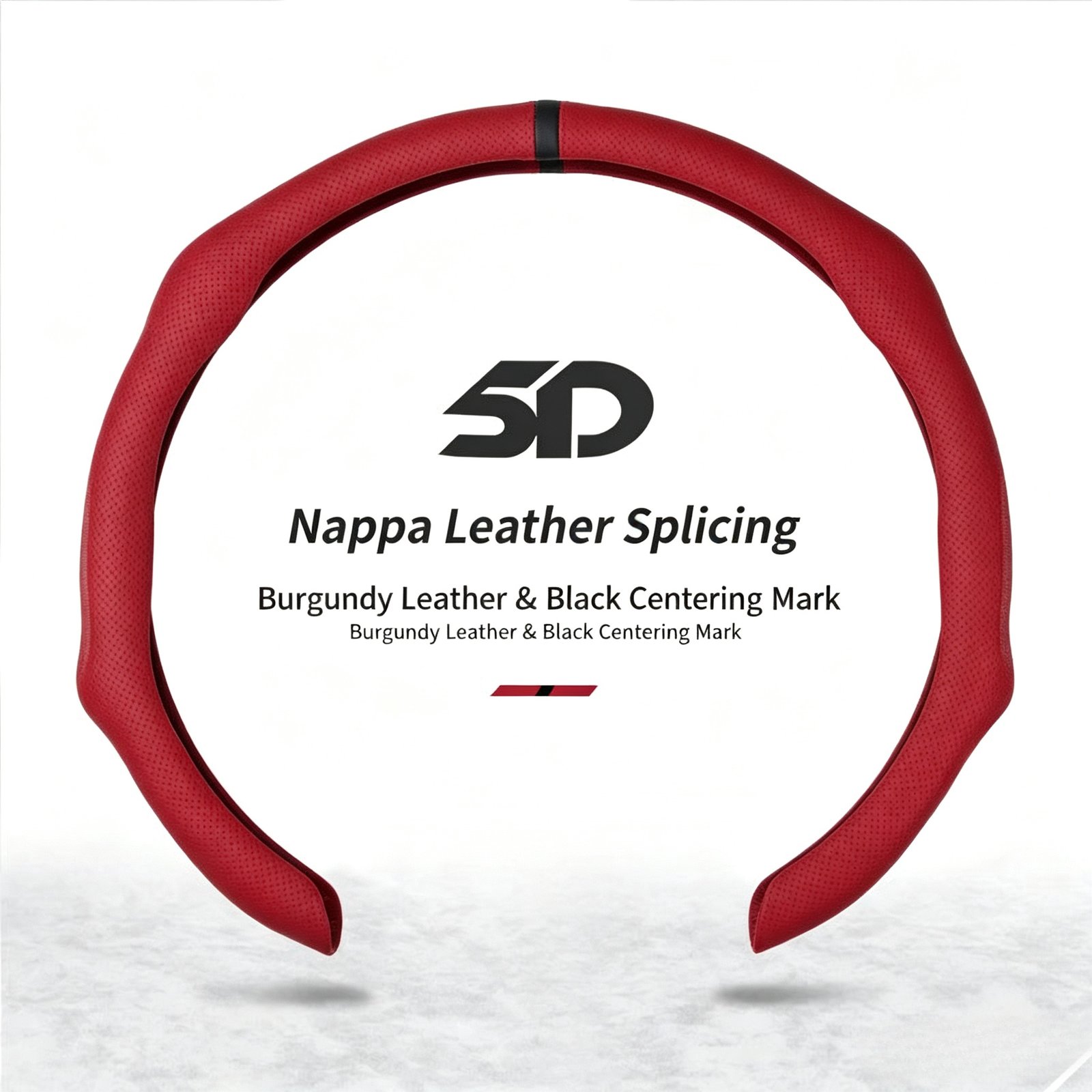Premium 5D Nappa Leather Steering Wheel Cover – Ultra-Thin Perforated Grip, Easy Clip-On Fit for 38cm Round and D-Shape Wheels - Image 9
