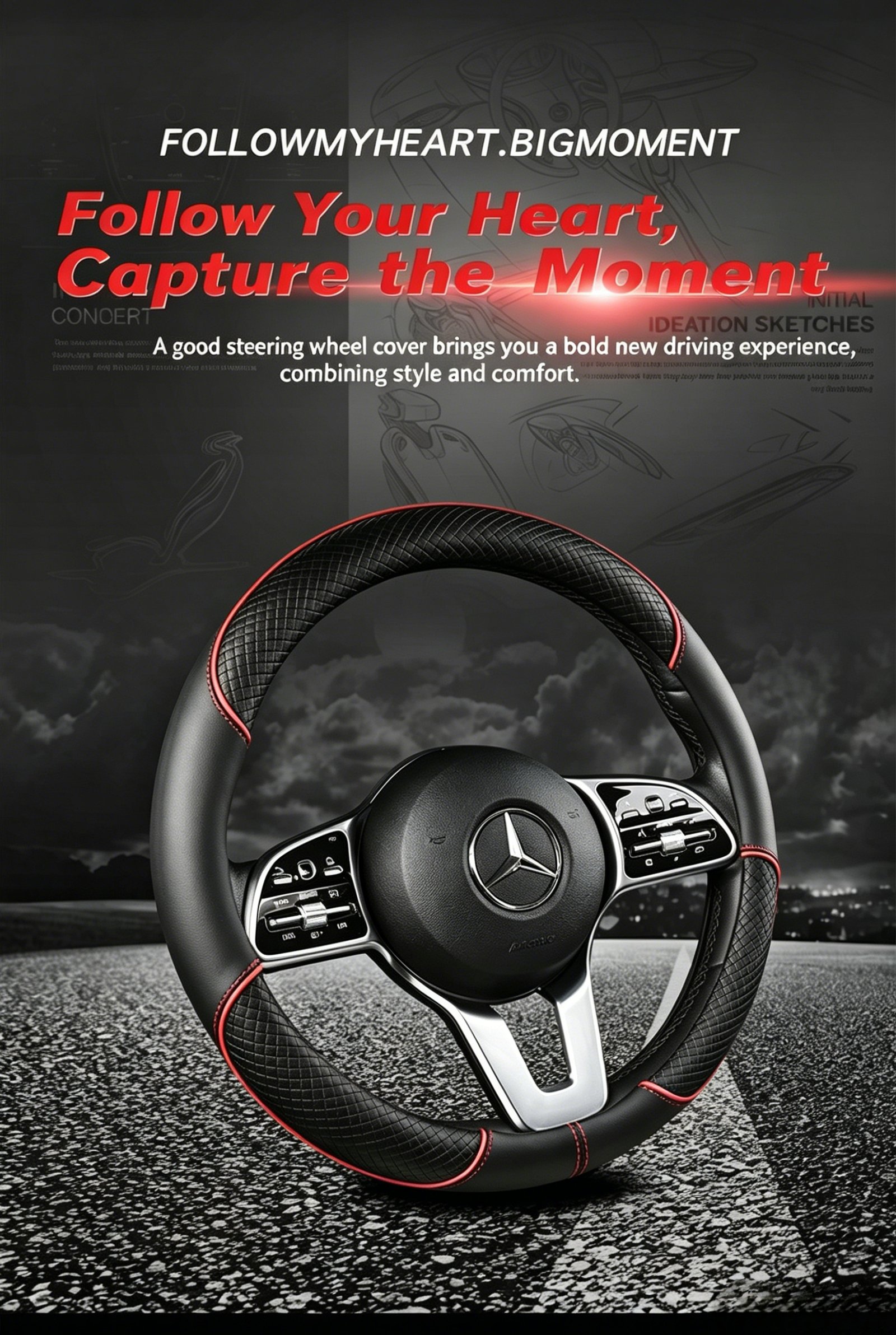 Premium Ultra-Thin Embossed Leather Steering Wheel Cover – Contrast Color Dual-Tone Design, Breathable & Non-Slip All-Season Grip for Round and D-Shape Wheels - Image 24