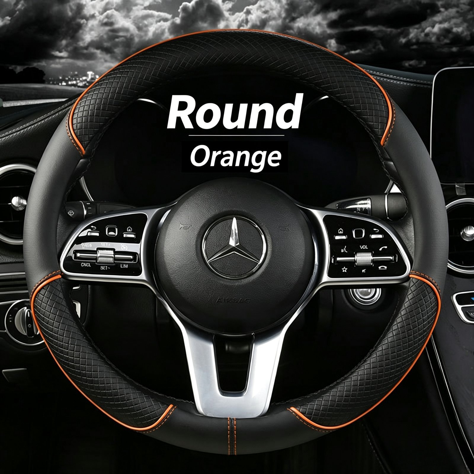Premium Ultra-Thin Embossed Leather Steering Wheel Cover – Contrast Color Dual-Tone Design, Breathable & Non-Slip All-Season Grip for Round and D-Shape Wheels - Image 4