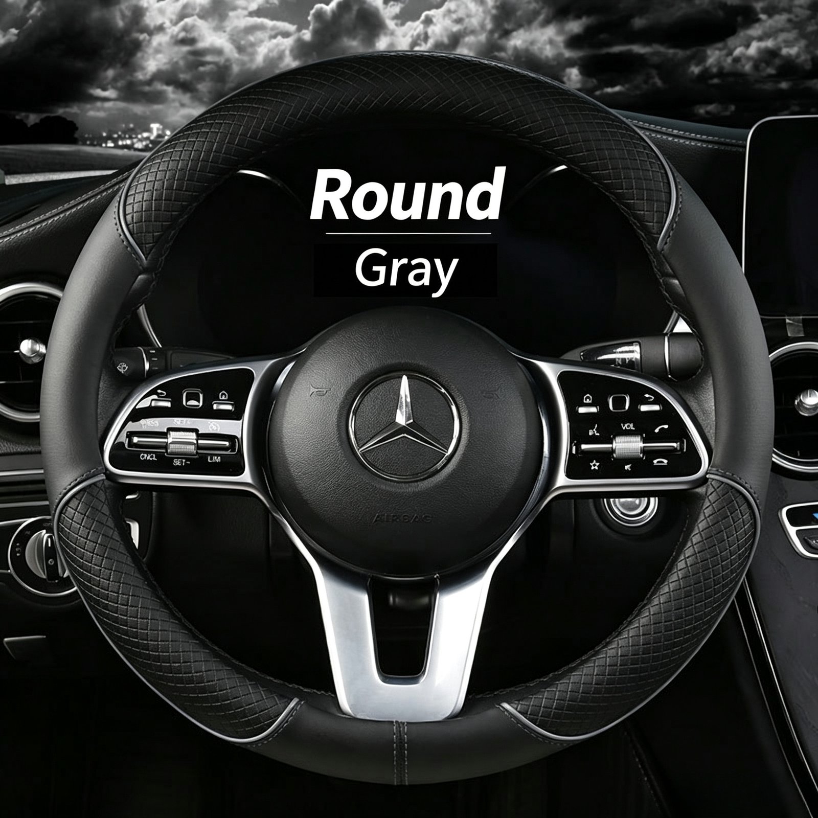 Premium Ultra-Thin Embossed Leather Steering Wheel Cover – Contrast Color Dual-Tone Design, Breathable & Non-Slip All-Season Grip for Round and D-Shape Wheels - Image 3